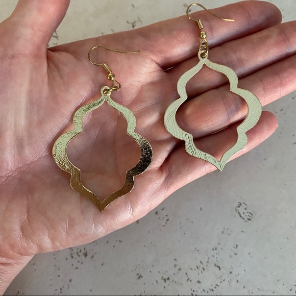 Lotus Pendant Earrings - Picture 2 of 3